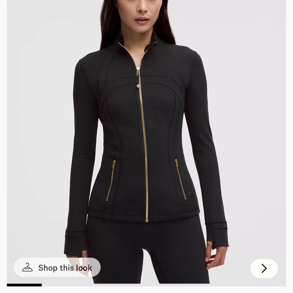 Women's Black Jacket with Gold Accents